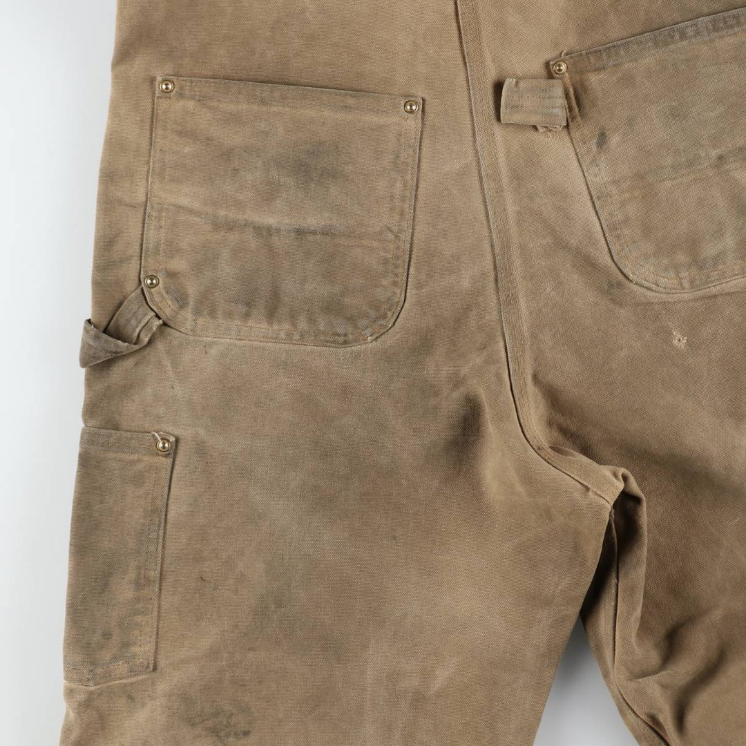 Carhartt Double Knee Duck Overalls for Men (W34 equivalent) cotton Beige type Vintage Second Hand