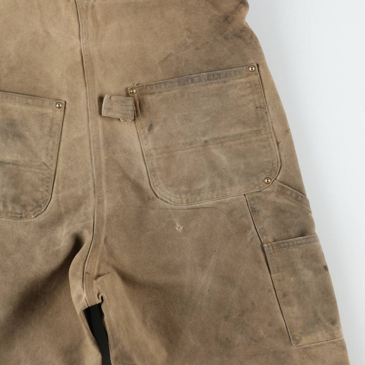 Carhartt Double Knee Duck Overalls for Men (W34 equivalent) cotton Beige type Vintage Second Hand