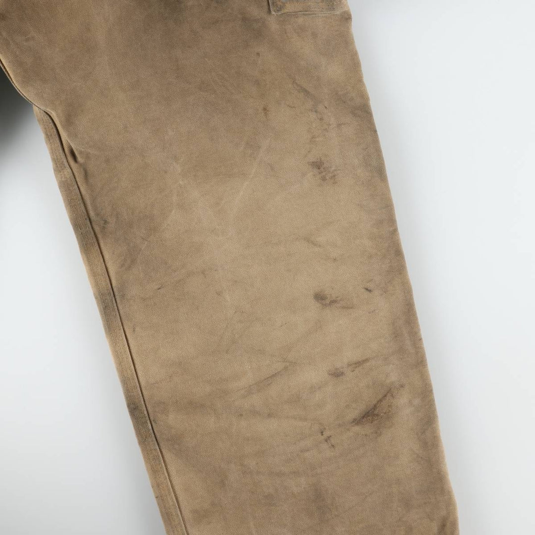Carhartt Double Knee Duck Overalls for Men (W34 equivalent) cotton Beige type Vintage Second Hand