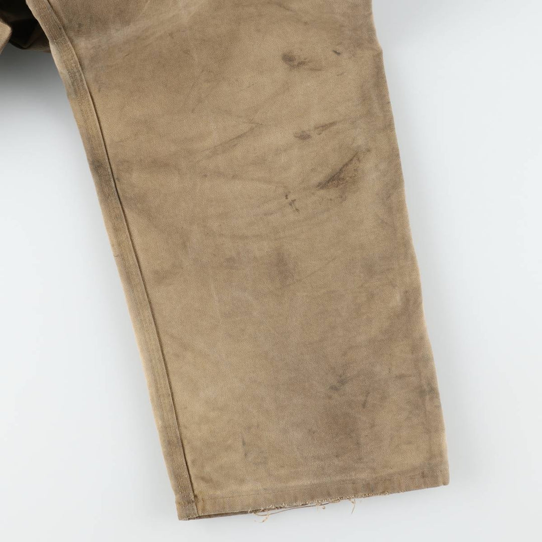 Carhartt Double Knee Duck Overalls for Men (W34 equivalent) cotton Beige type Vintage Second Hand