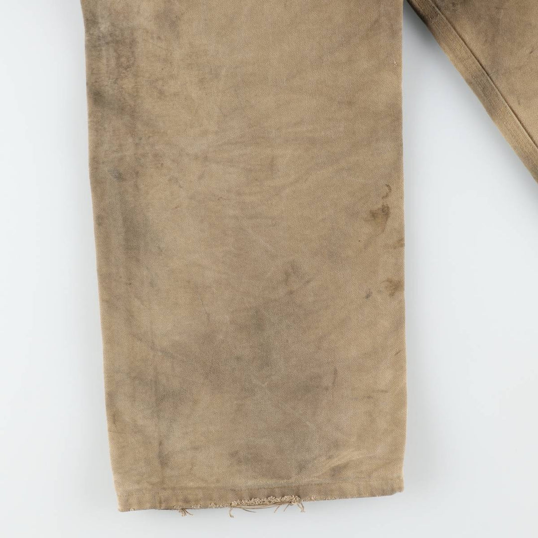 Carhartt Double Knee Duck Overalls for Men (W34 equivalent) cotton Beige type Vintage Second Hand