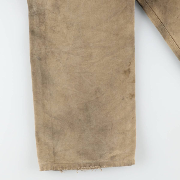 Carhartt Double Knee Duck Overalls for Men (W34 equivalent) cotton Beige type Vintage Second Hand