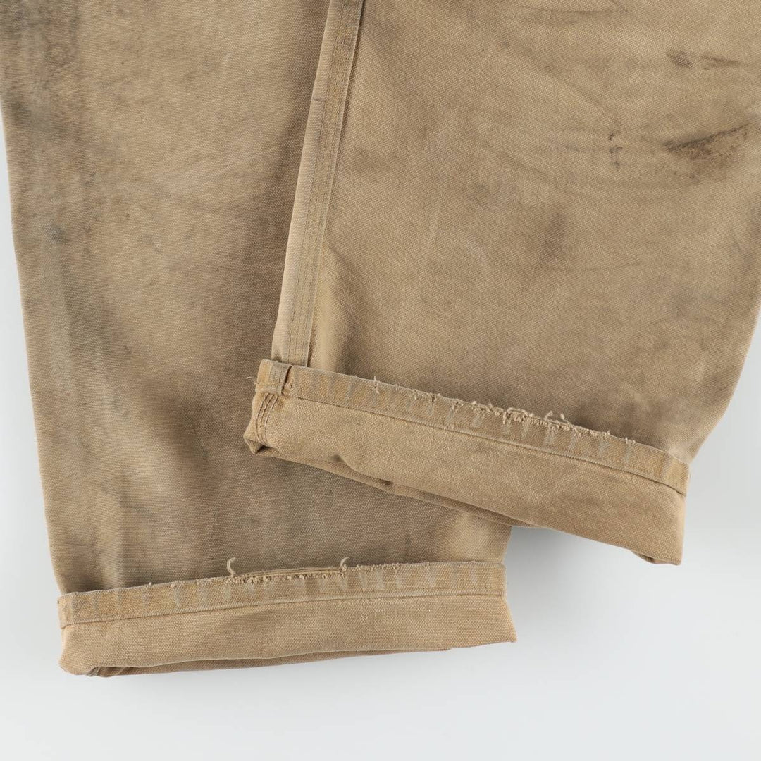 Carhartt Double Knee Duck Overalls for Men (W34 equivalent) cotton Beige type Vintage Second Hand