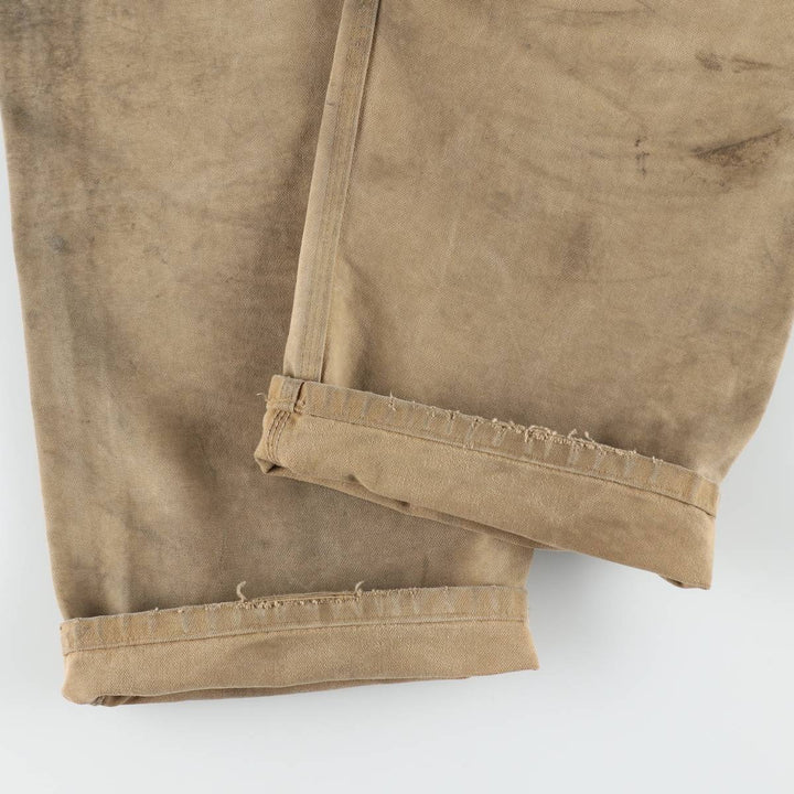 Carhartt Double Knee Duck Overalls for Men (W34 equivalent) cotton Beige type Vintage Second Hand