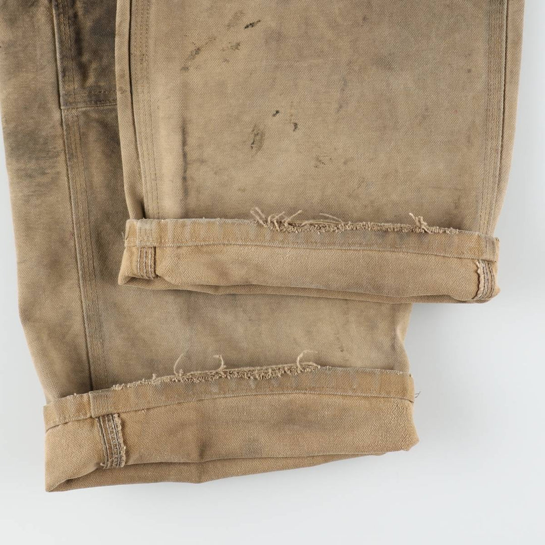 Carhartt Double Knee Duck Overalls for Men (W34 equivalent) cotton Beige type Vintage Second Hand