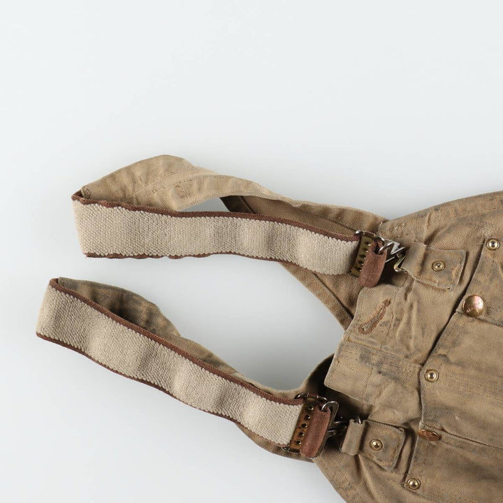 Carhartt Double Knee Duck Overalls for Men (W34 equivalent) cotton Beige type Vintage Second Hand