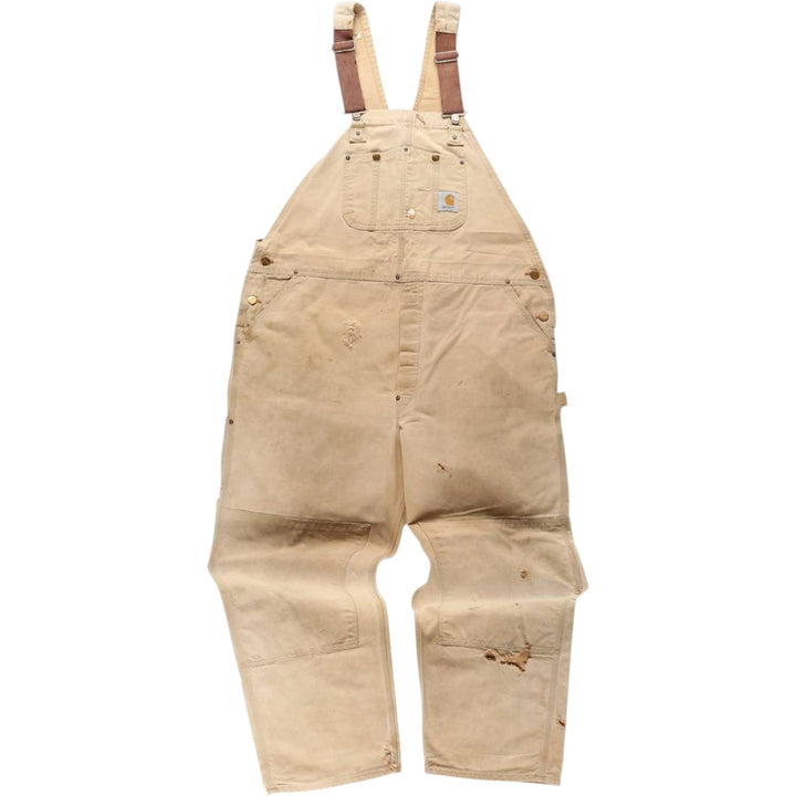 Oversized Carhartt double-knee duck overalls, men's size W44 unclear brown type Vintage Second Hand