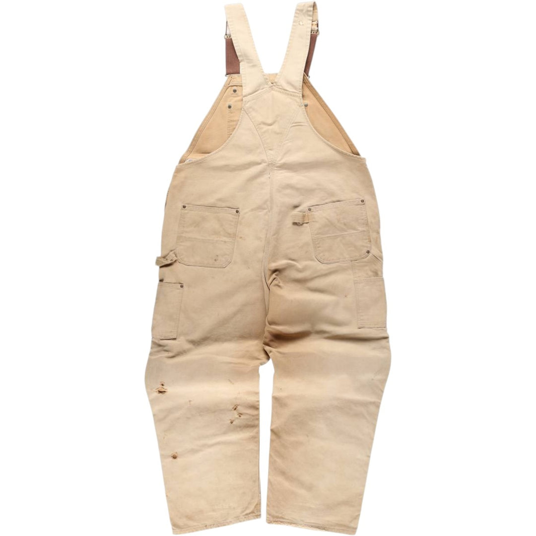 Oversized Carhartt double-knee duck overalls, men's size W44 unclear brown type Vintage Second Hand
