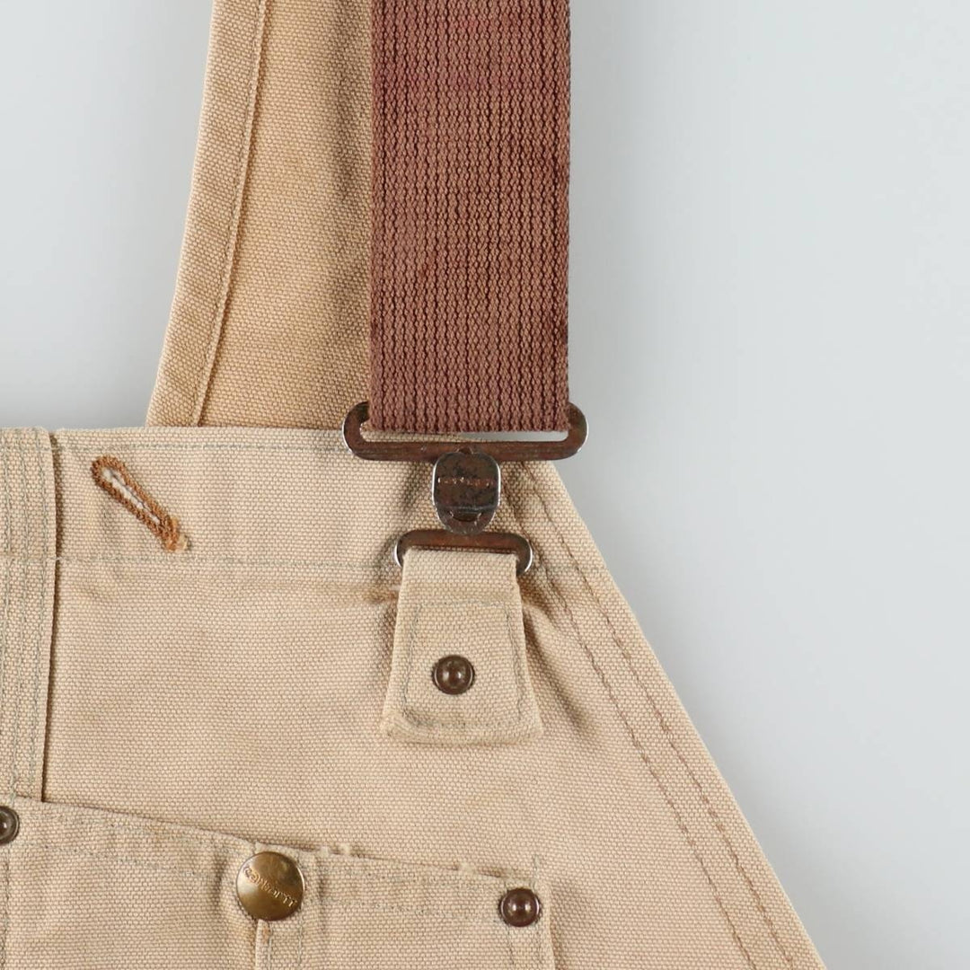 Oversized Carhartt double-knee duck overalls, men's size W44 unclear brown type Vintage Second Hand