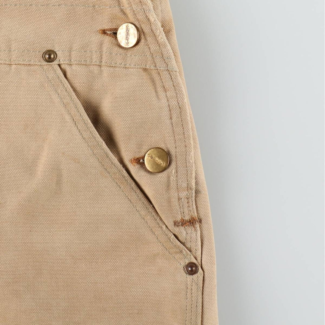 Oversized Carhartt double-knee duck overalls, men's size W44 unclear brown type Vintage Second Hand