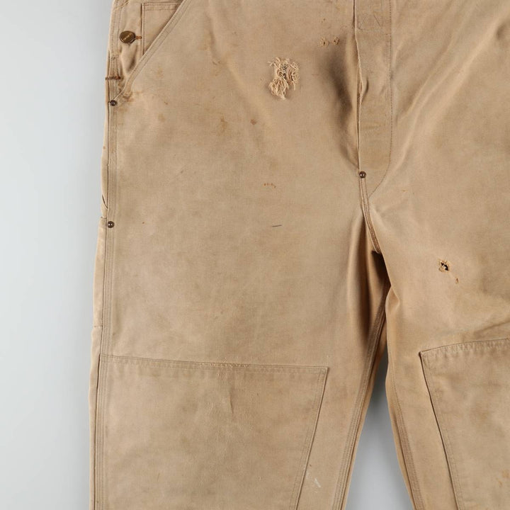 Oversized Carhartt double-knee duck overalls, men's size W44 unclear brown type Vintage Second Hand