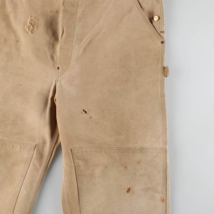 Oversized Carhartt double-knee duck overalls, men's size W44 unclear brown type Vintage Second Hand