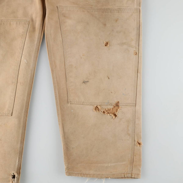 Oversized Carhartt double-knee duck overalls, men's size W44 unclear brown type Vintage Second Hand