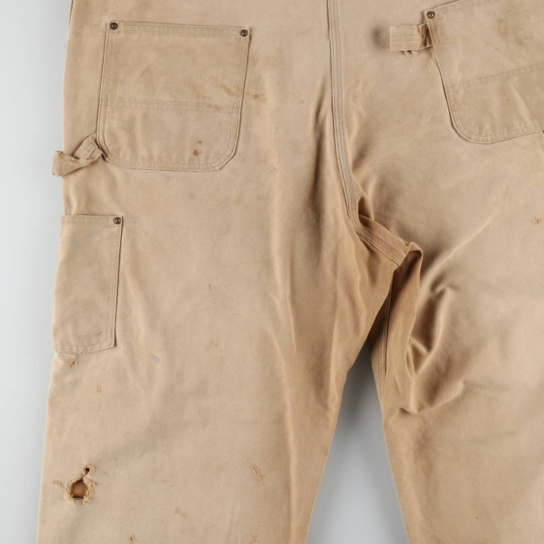 Oversized Carhartt double-knee duck overalls, men's size W44 unclear brown type Vintage Second Hand