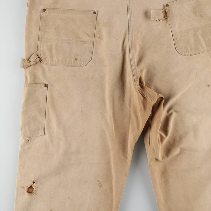 Oversized Carhartt double-knee duck overalls, men's size W44 unclear brown type Vintage Second Hand