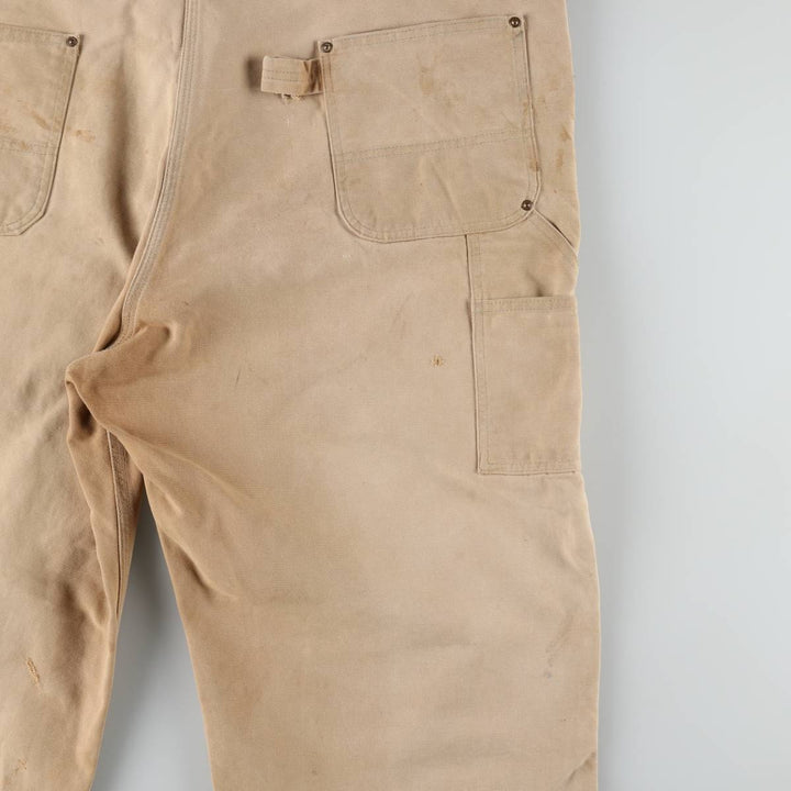 Oversized Carhartt double-knee duck overalls, men's size W44 unclear brown type Vintage Second Hand
