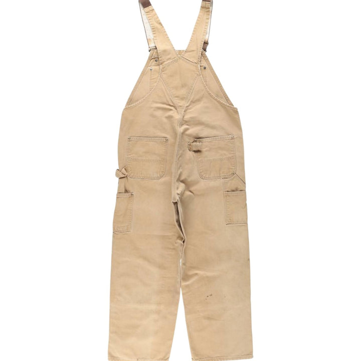 Big Size 90'S Carhartt Double Knee Duck Overalls, Made in USA, Men's W42 (approx.), Vintage unclear Beige type Vintage Second Hand