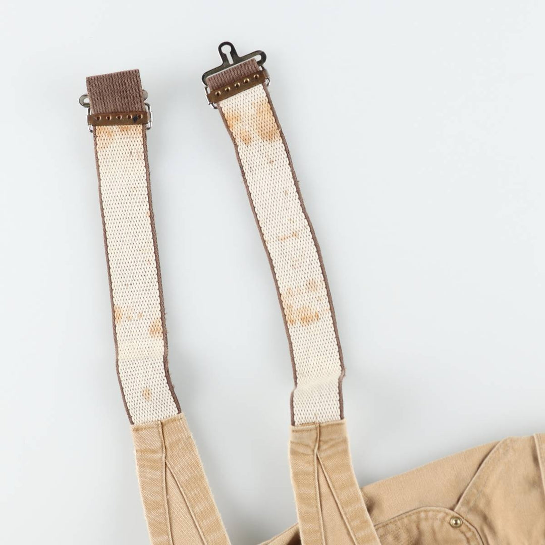 Big Size 90'S Carhartt Double Knee Duck Overalls, Made in USA, Men's W42 (approx.), Vintage unclear Beige type Vintage Second Hand