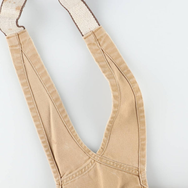 Big Size 90'S Carhartt Double Knee Duck Overalls, Made in USA, Men's W42 (approx.), Vintage unclear Beige type Vintage Second Hand