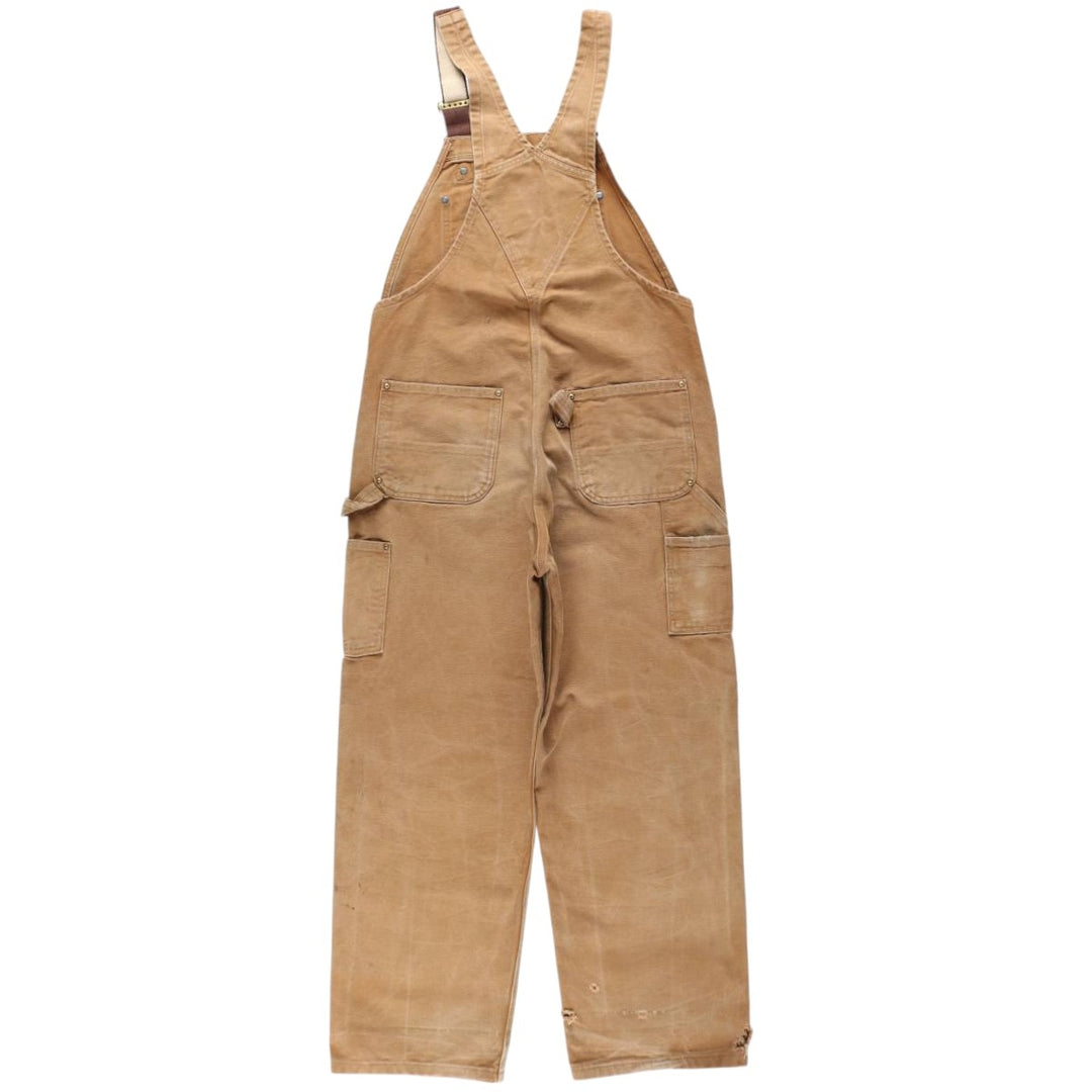 2000'S Carhartt Double Knee Duck Overalls, Men's Size W36 cotton brown type Vintage Second Hand