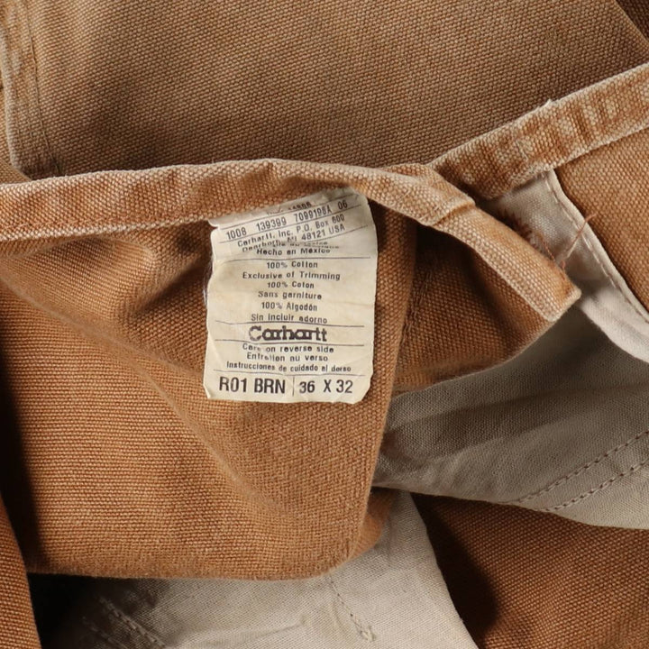 2000'S Carhartt Double Knee Duck Overalls, Men's Size W36 cotton brown type Vintage Second Hand