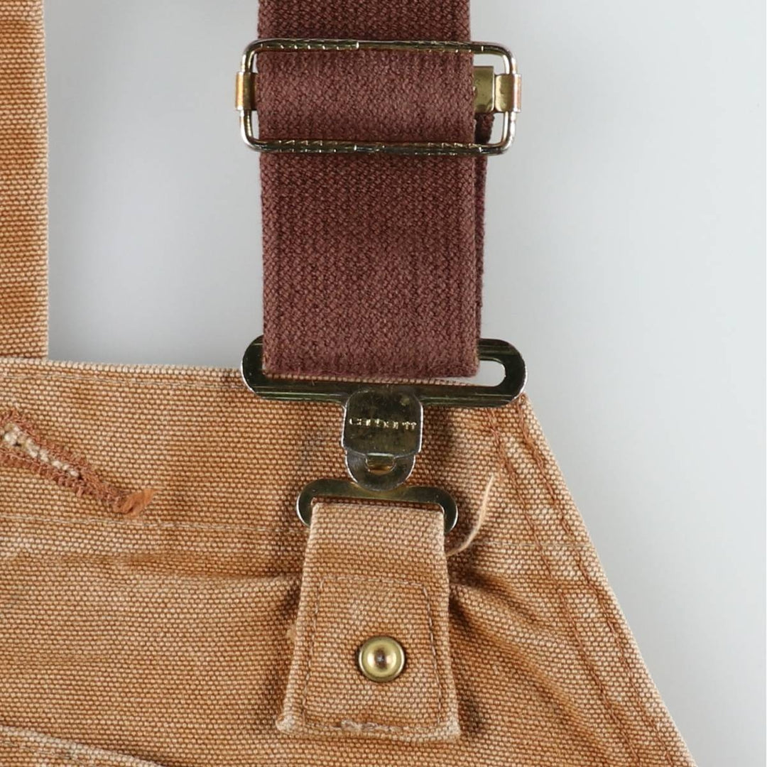 2000'S Carhartt Double Knee Duck Overalls, Men's Size W36 cotton brown type Vintage Second Hand