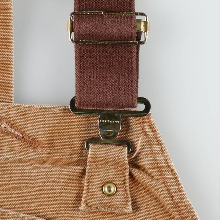 2000'S Carhartt Double Knee Duck Overalls, Men's Size W36 cotton brown type Vintage Second Hand