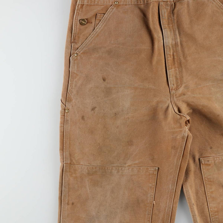 2000'S Carhartt Double Knee Duck Overalls, Men's Size W36 cotton brown type Vintage Second Hand