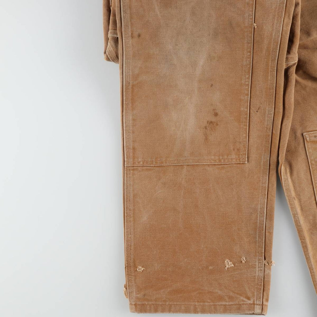 2000'S Carhartt Double Knee Duck Overalls, Men's Size W36 cotton brown type Vintage Second Hand
