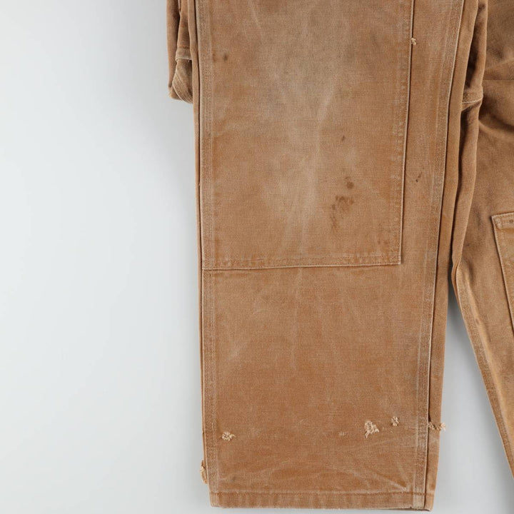 2000'S Carhartt Double Knee Duck Overalls, Men's Size W36 cotton brown type Vintage Second Hand