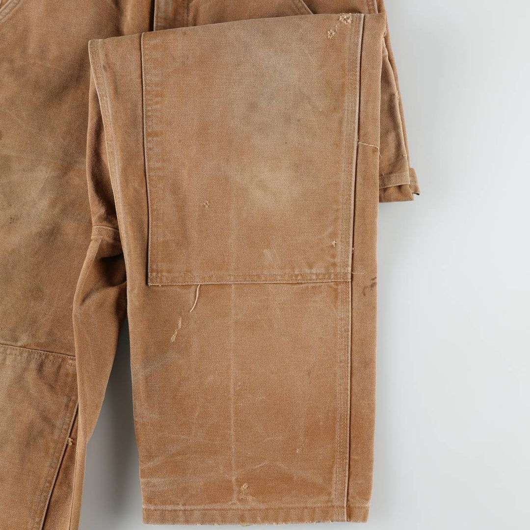 2000'S Carhartt Double Knee Duck Overalls, Men's Size W36 cotton brown type Vintage Second Hand