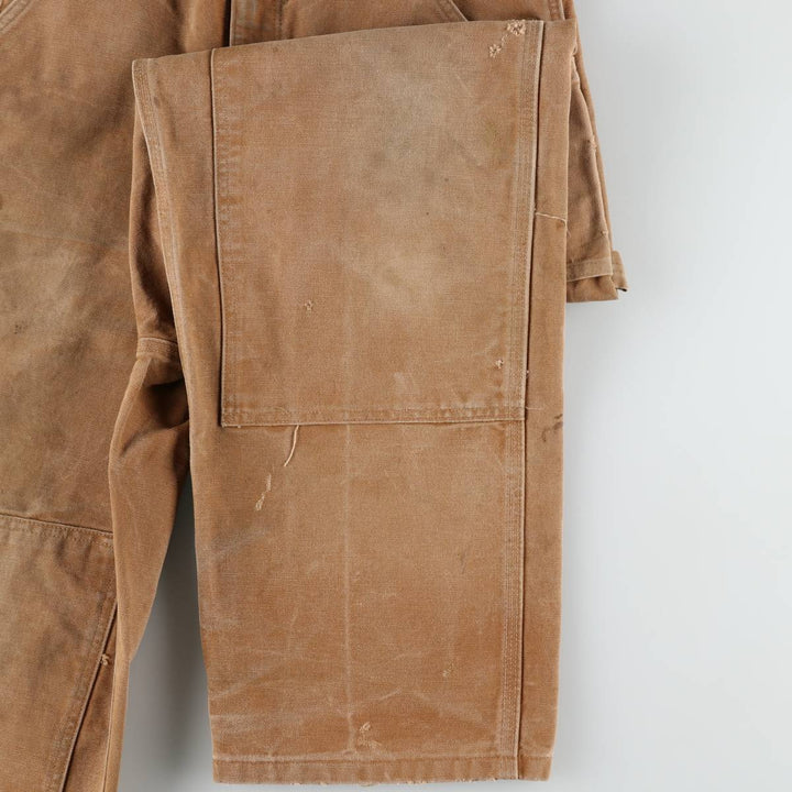 2000'S Carhartt Double Knee Duck Overalls, Men's Size W36 cotton brown type Vintage Second Hand