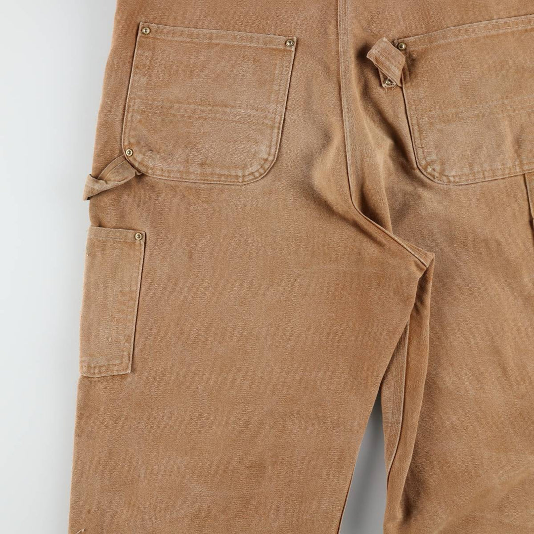 2000'S Carhartt Double Knee Duck Overalls, Men's Size W36 cotton brown type Vintage Second Hand