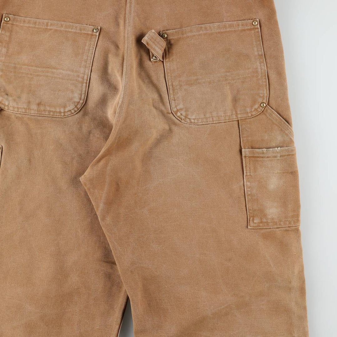 2000'S Carhartt Double Knee Duck Overalls, Men's Size W36 cotton brown type Vintage Second Hand