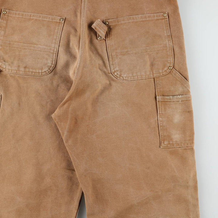 2000'S Carhartt Double Knee Duck Overalls, Men's Size W36 cotton brown type Vintage Second Hand