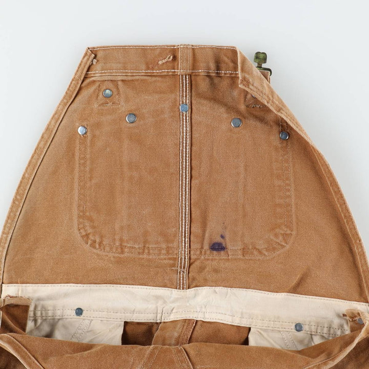 2000'S Carhartt Double Knee Duck Overalls, Men's Size W36 cotton brown type Vintage Second Hand