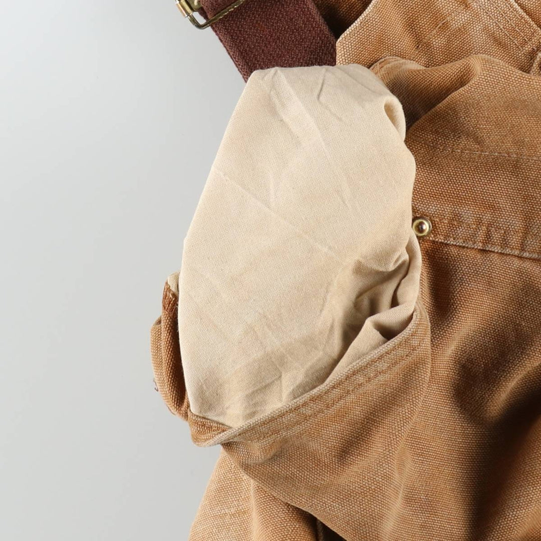 2000'S Carhartt Double Knee Duck Overalls, Men's Size W36 cotton brown type Vintage Second Hand