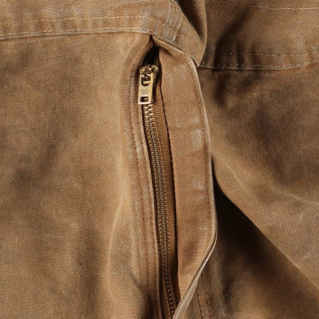 Big size 2000'S Carhartt double-knee duck overalls, men's size W44 (approx.) cotton brown type Vintage Second Hand