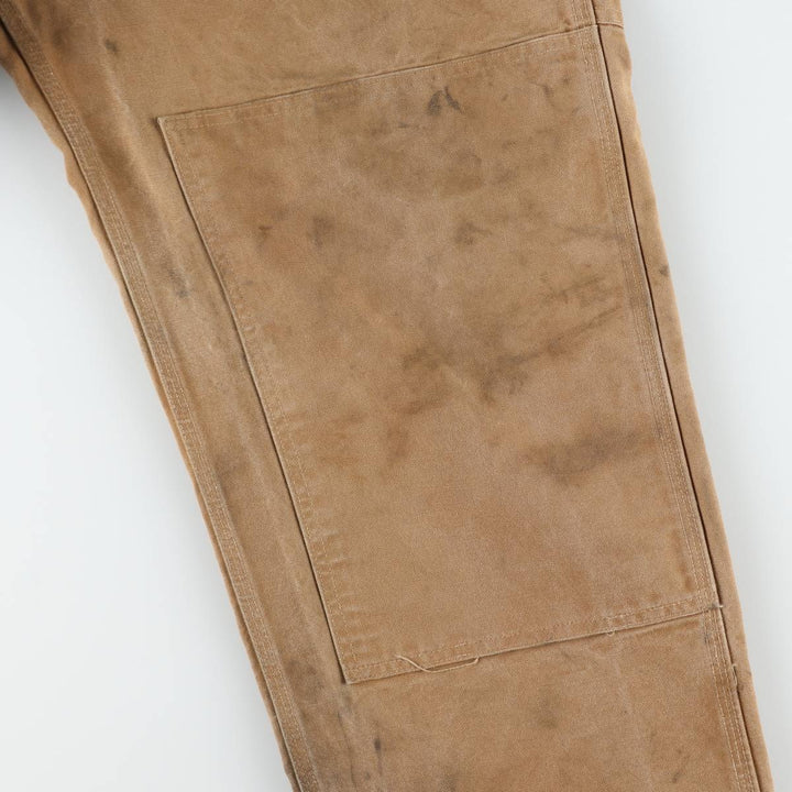 Big size 2000'S Carhartt double-knee duck overalls, men's size W44 (approx.) cotton brown type Vintage Second Hand