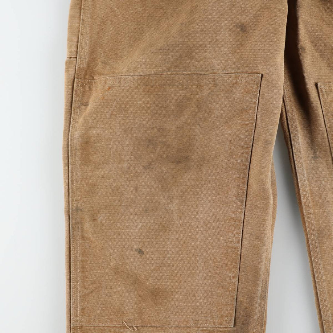 Big size 2000'S Carhartt double-knee duck overalls, men's size W44 (approx.) cotton brown type Vintage Second Hand