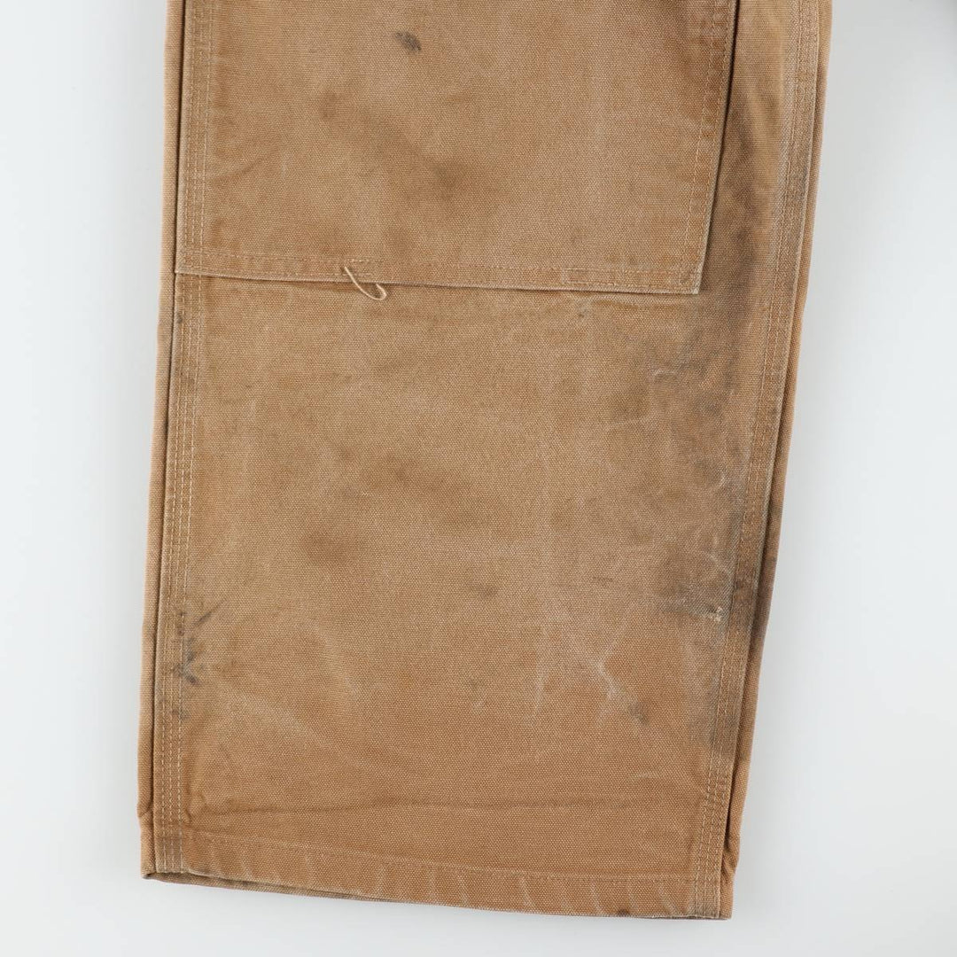 Big size 2000'S Carhartt double-knee duck overalls, men's size W44 (approx.) cotton brown type Vintage Second Hand