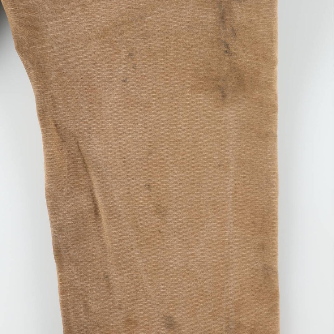 Big size 2000'S Carhartt double-knee duck overalls, men's size W44 (approx.) cotton brown type Vintage Second Hand