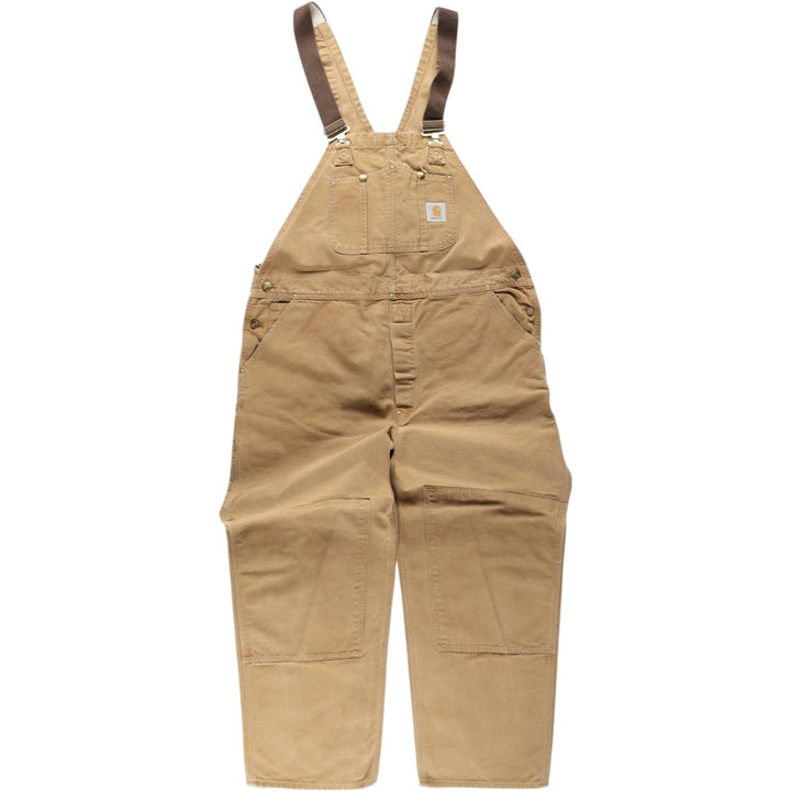 Oversized Carhartt double-knee duck overalls, men's size W46 unclear Beige type Vintage Second Hand