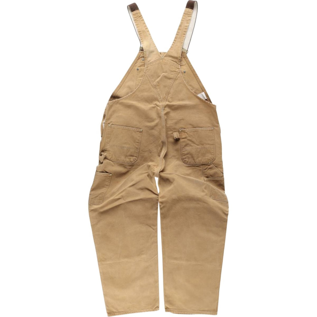 Oversized Carhartt double-knee duck overalls, men's size W46 unclear Beige type Vintage Second Hand