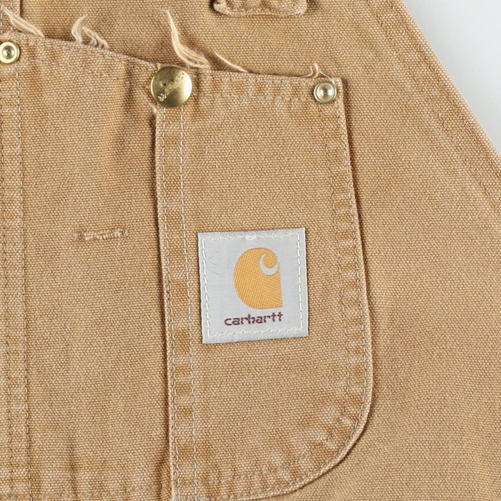 Oversized Carhartt double-knee duck overalls, men's size W46 unclear Beige type Vintage Second Hand