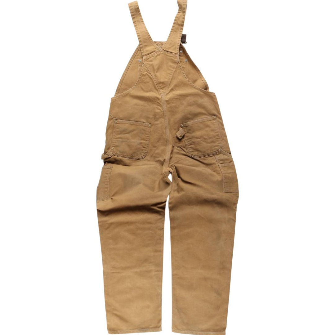 Big size Carhartt double knee duck overalls for men, equivalent to w41 cotton brown type Vintage Second Hand