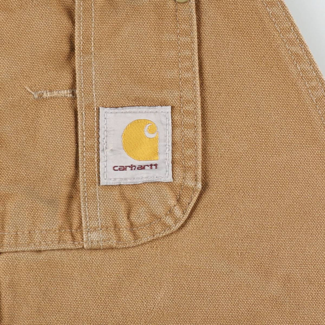 Big size Carhartt double knee duck overalls for men, equivalent to w41 cotton brown type Vintage Second Hand