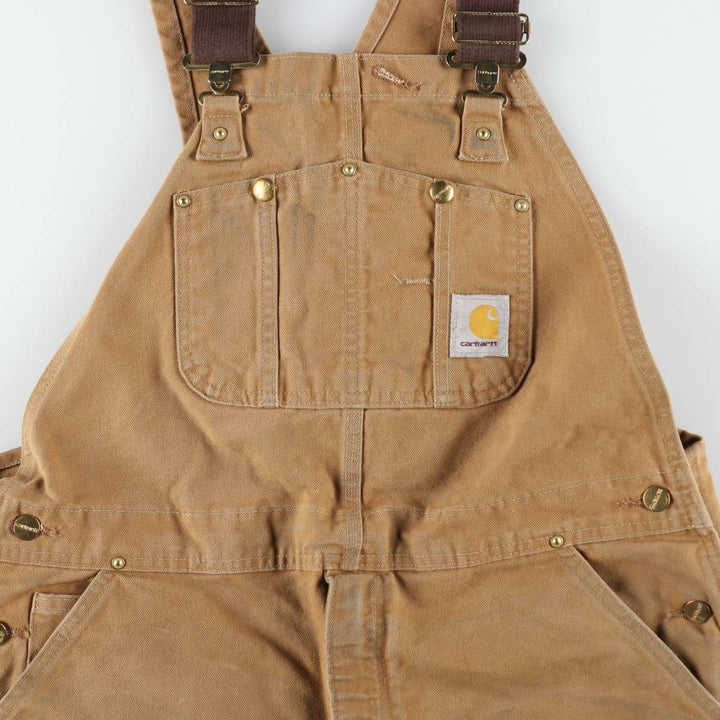 Big size Carhartt double knee duck overalls for men, equivalent to w41 cotton brown type Vintage Second Hand