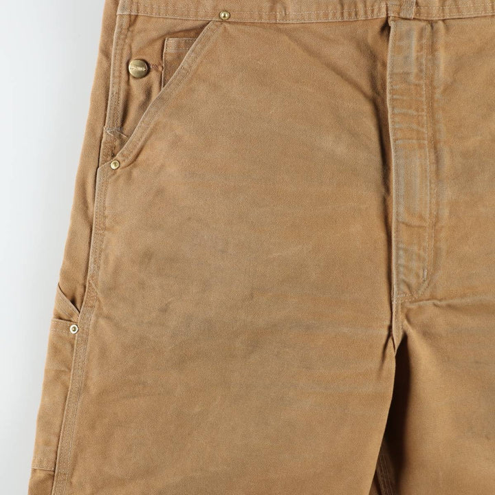 Big size Carhartt double knee duck overalls for men, equivalent to w41 cotton brown type Vintage Second Hand