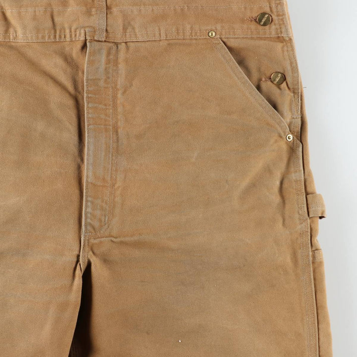Big size Carhartt double knee duck overalls for men, equivalent to w41 cotton brown type Vintage Second Hand